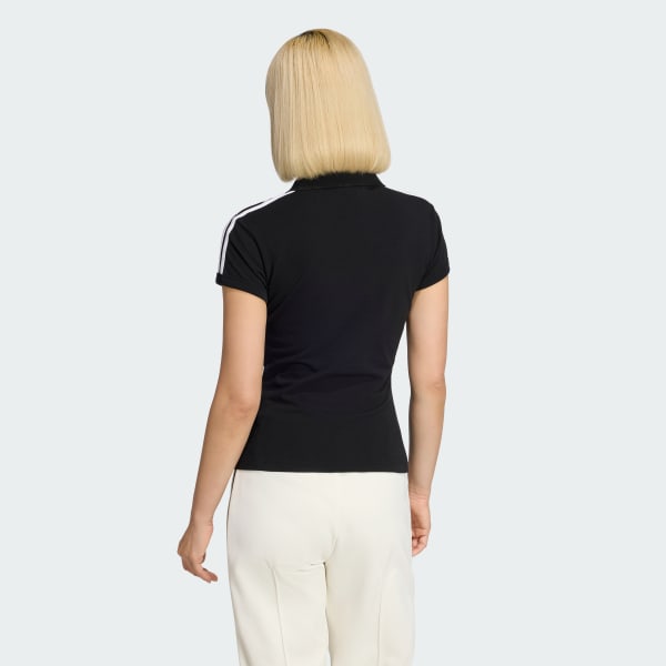 Đen Áo Polo 3 Sọc