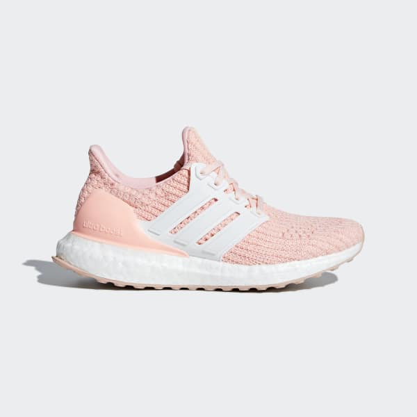 pink and white ultra boost