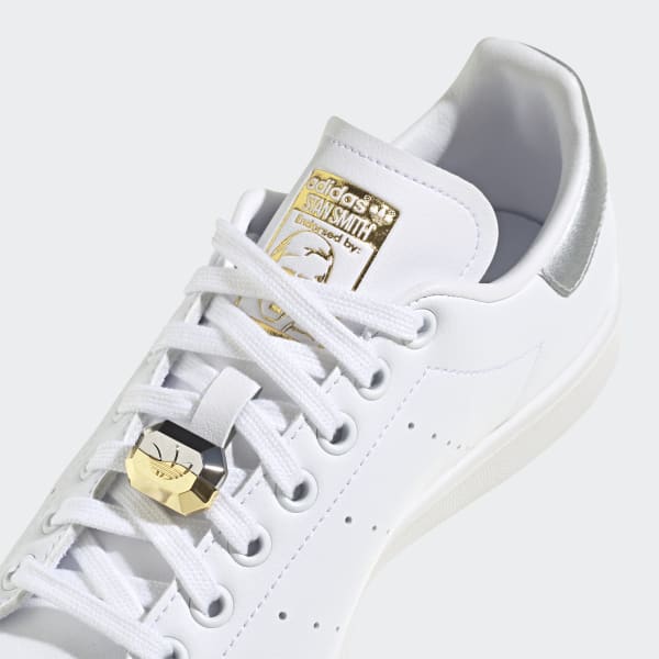 Adidas Women's Stan Smith Cloud White/Glow Pink-Gold Metallic - FW2522