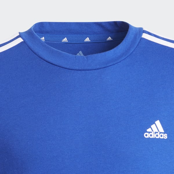 Blue adidas Essentials 3-Stripes T-Shirt