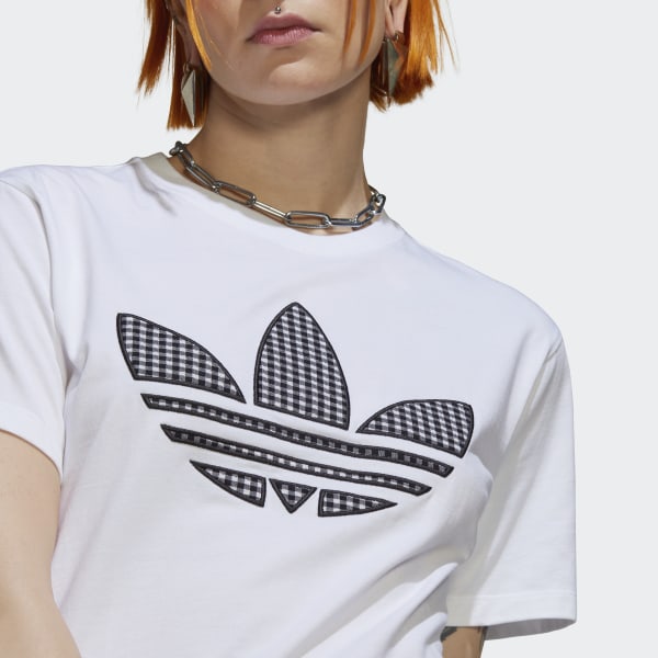 Girls white adidas tshirt store