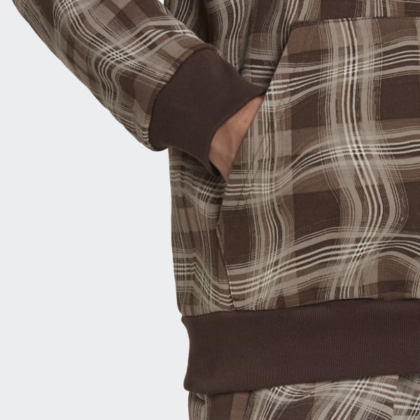 Marron Sweat-shirt à capuche graphique imprimé intégral Reveal DVZ22