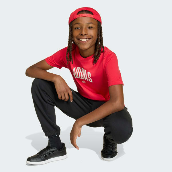 Red Collegiate Graphic Tee Kids