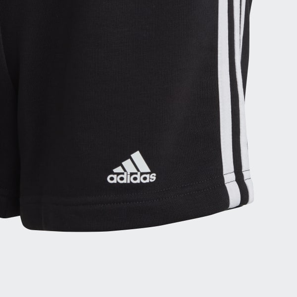 Schwarz Essentials 3-Streifen Shorts