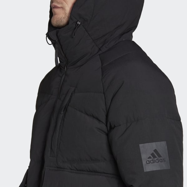 Svart Big Baffle Down Jacket U1119