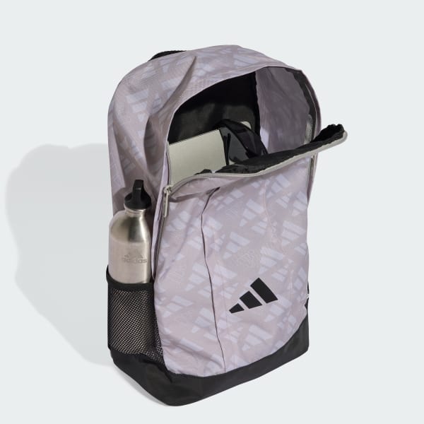 Γκρι Backpack linear monogram με σχέδιο