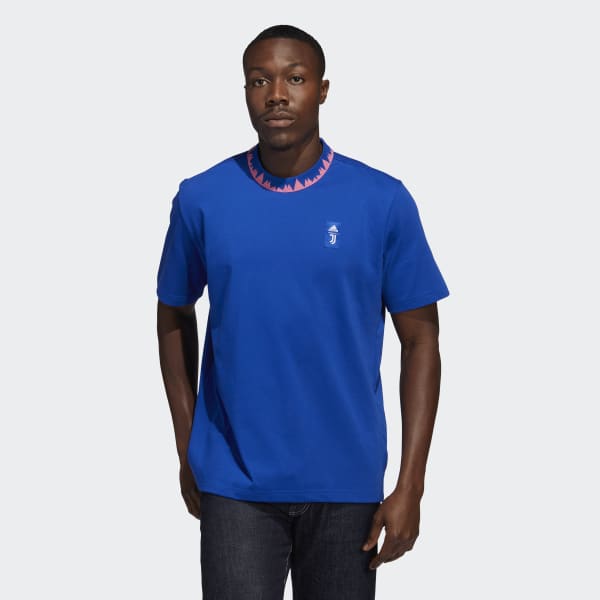 Blue Juventus Lifestyler Heavy Cotton T-Shirt ZM023