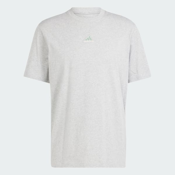 Abu-abu Tee Grafis Bordir ALL SZN