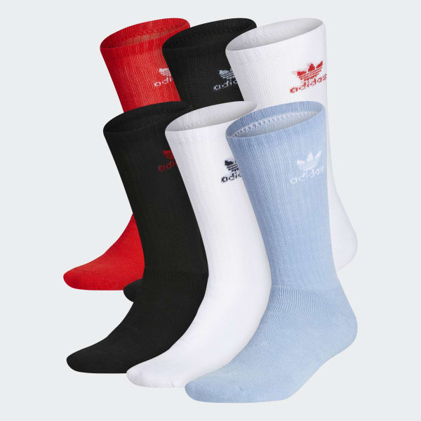 adidas Trefoil Crew Socks 6 Pairs - Blue | Men's Lifestyle | adidas US