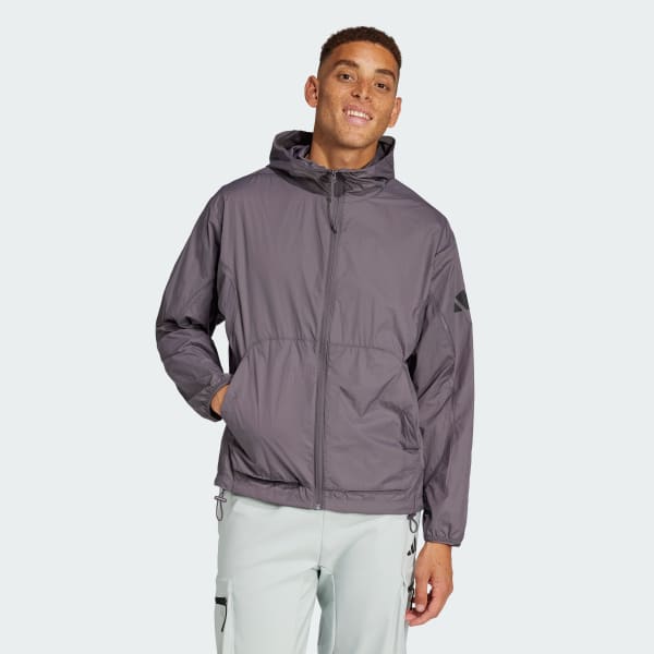 Abu-abu Windbreaker City Escape