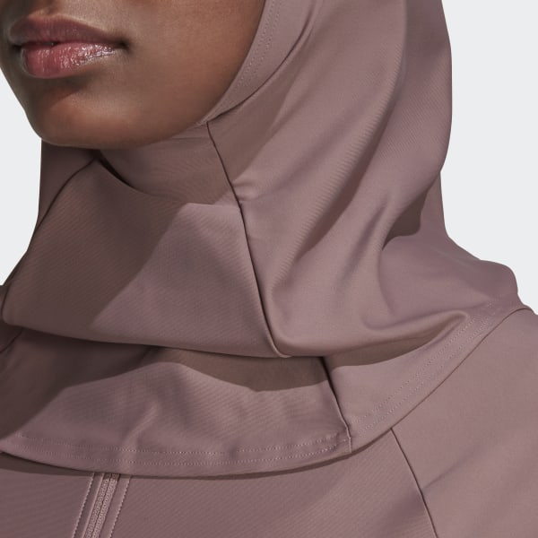 Purple 3-Stripes Swim Hijab BH113