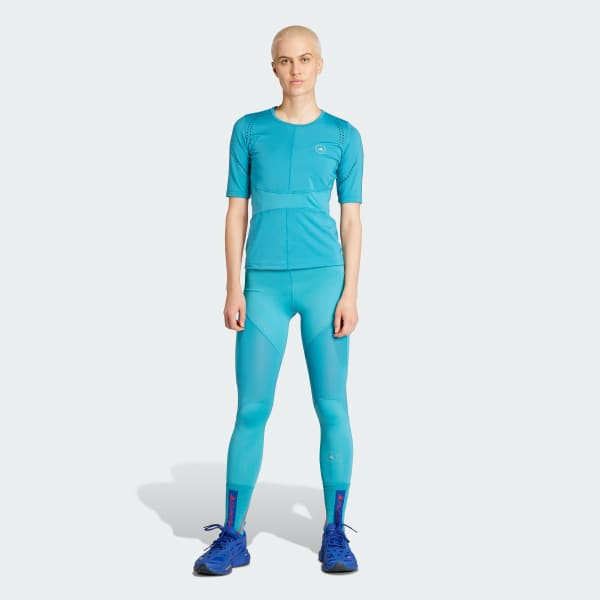 Turquoise adidas by Stella McCartney TruePurpose Training Tee