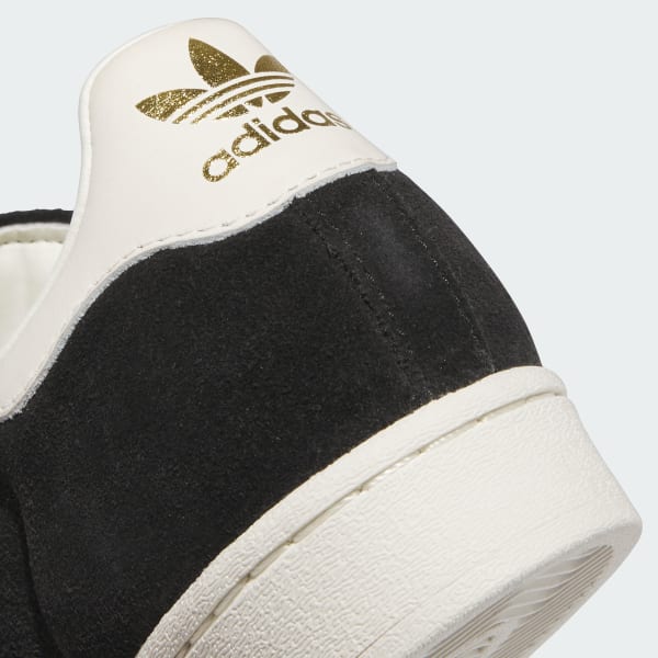 Adidas superstar suede black and white store