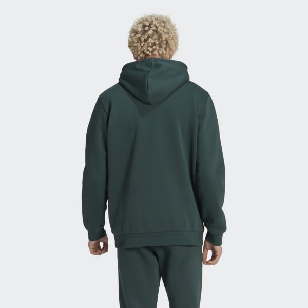 Adidas Womens Adicolor 3D Trefoil Hoodie Sweatshirt Green Drawstring Plus 1X  New