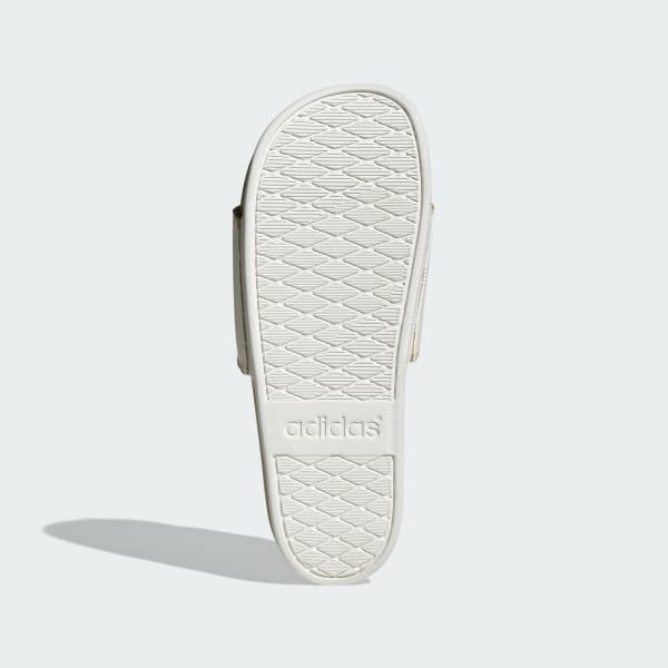 White Adilette Comfort Slides