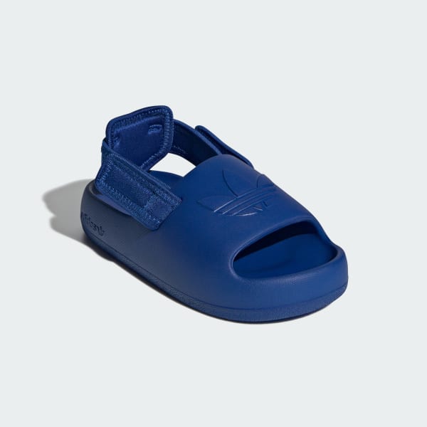 Blue Adifom Adilette Slides Kids