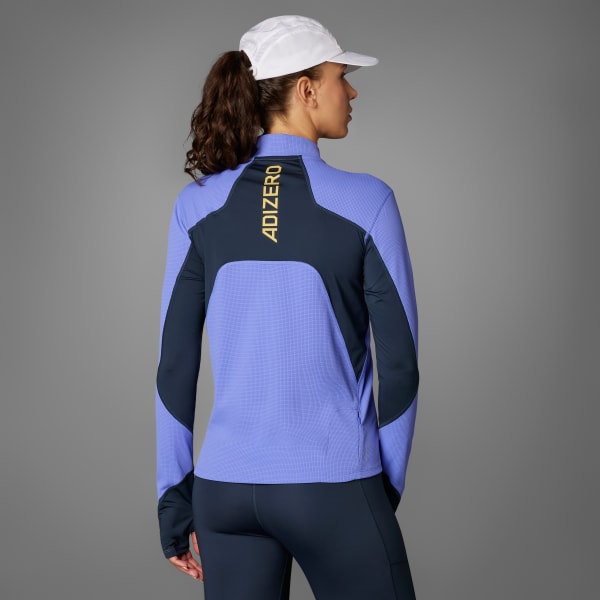 adidas BMW BERLINMARATHON 2024 1/2Zip Oberteil Blau adidas