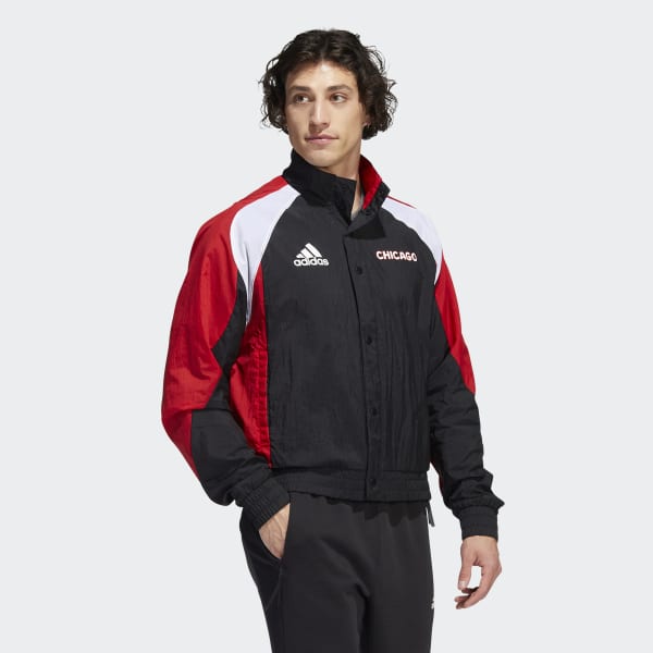 adidas Blackhawks Reverse Retro Jacket - Black | Men's Hockey