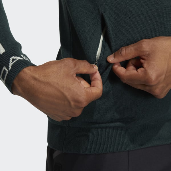 Green 3-Stripes Long Sleeve Sweater KO710