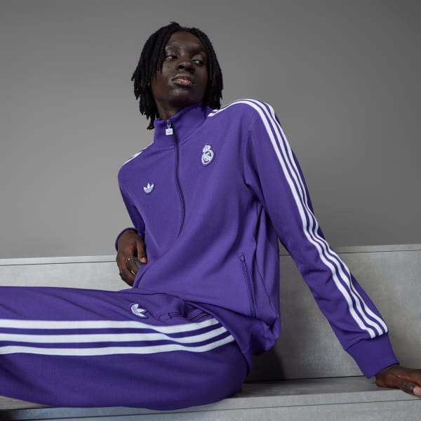 adidas Real Madrid Terrace Icons Track Top - Purple | Free
