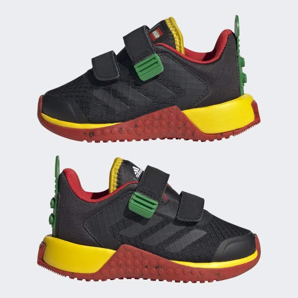 Zwart adidas Sport DNA x LEGO® Lifestyle Schoenen met Dubbel Klittenband
