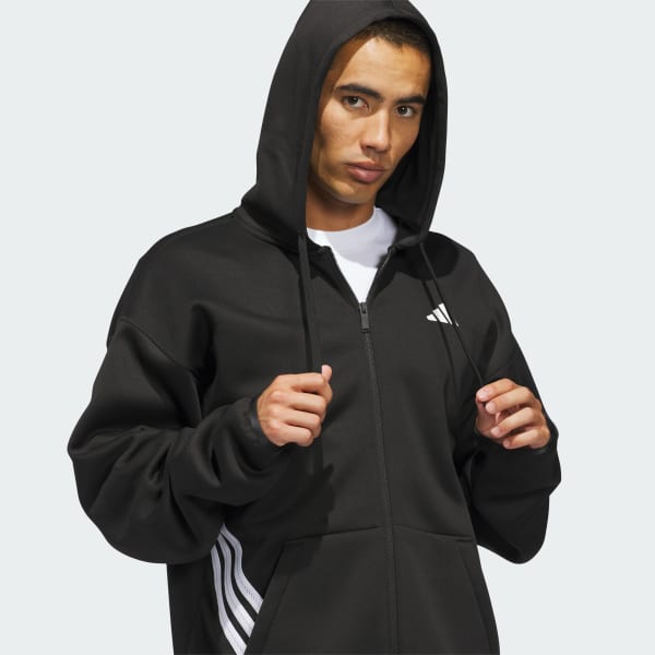 ADIDAS CRAZY WARM FULLZIP HOODIE - Black | Free Shipping with adiClub