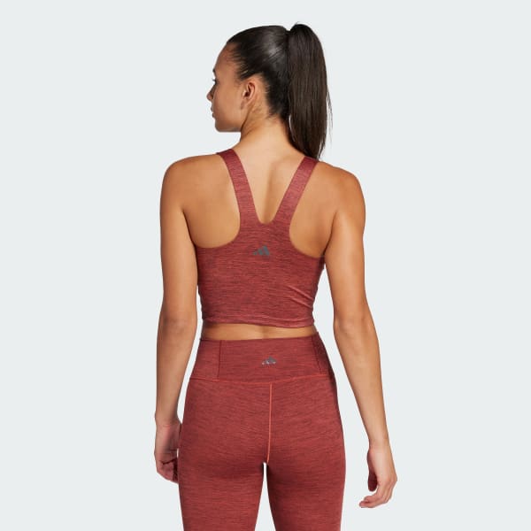 Red All Me Medium-Support Long Line Bra Tank Top