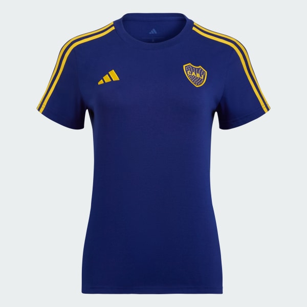 Azul Remera Boca Juniors 3 Tiras