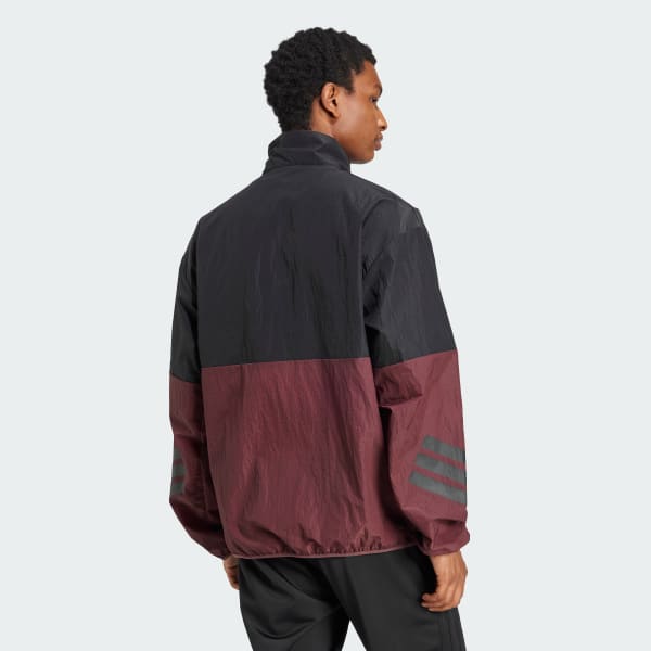 Weinrot Future Icons 3-Streifen Woven Half-Zip Sweatshirt
