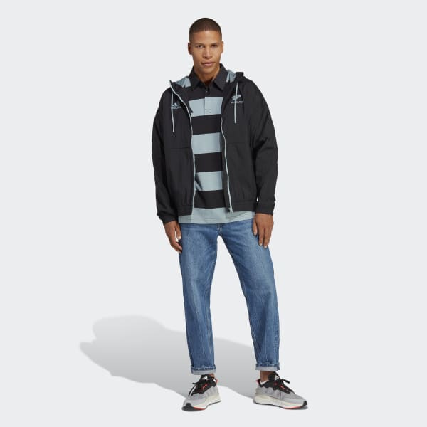Schwarz All Blacks Rugby Supporters Jacke