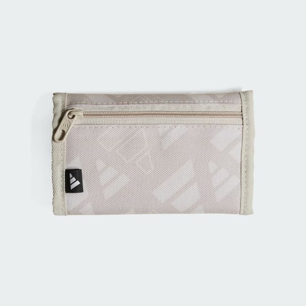 Beige Linear Print Wallet