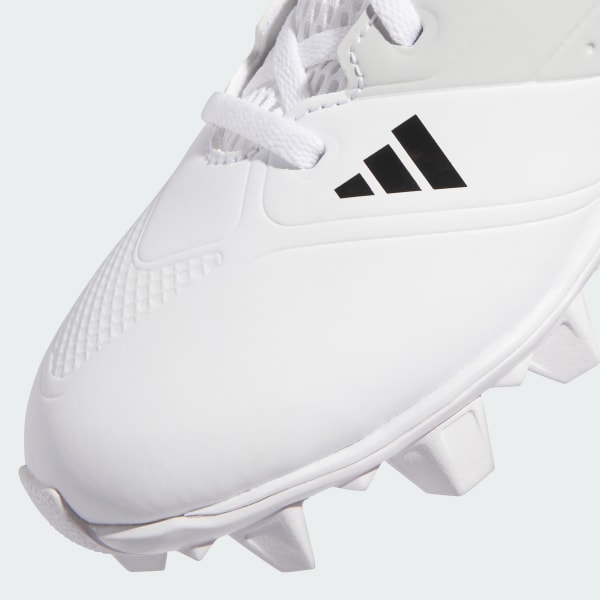 Adidas Adizero Impact Molded Baseball Cleats Men Cloud White Core Black Team Light Grey 8.5