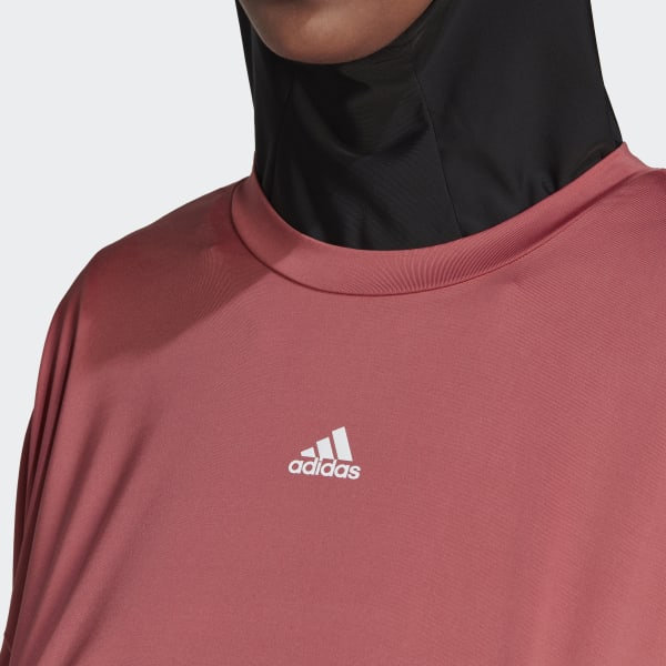 Rosso Felpa Hyperglam Cut 3-Stripes Lightweight Oversized