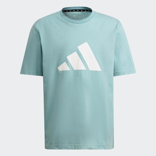 สีเทอร์คอยส์ เสื้อยืดพิมพ์ลายโลโก้ adidas Sportswear Future Icons