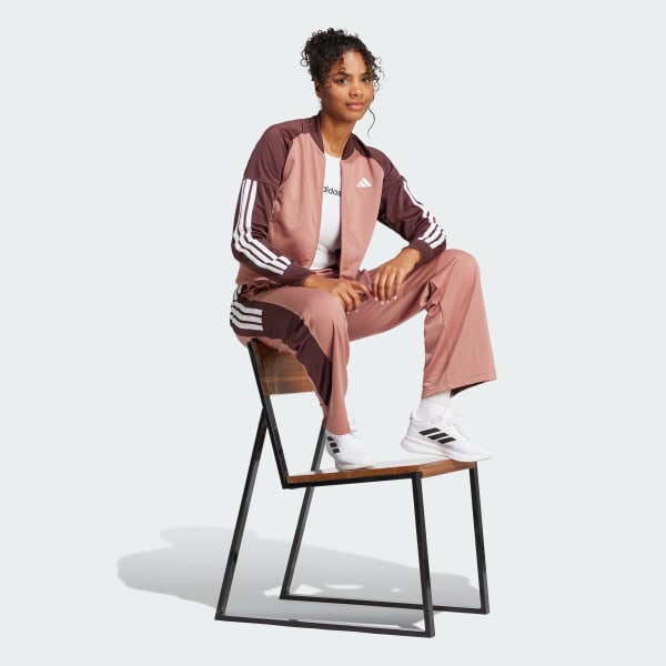 adidas Tricot 3-Stripes Fashion Track Top - Pink | Free
