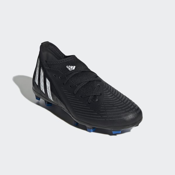 Black Predator Edge.3 Firm Ground Soccer Cleats