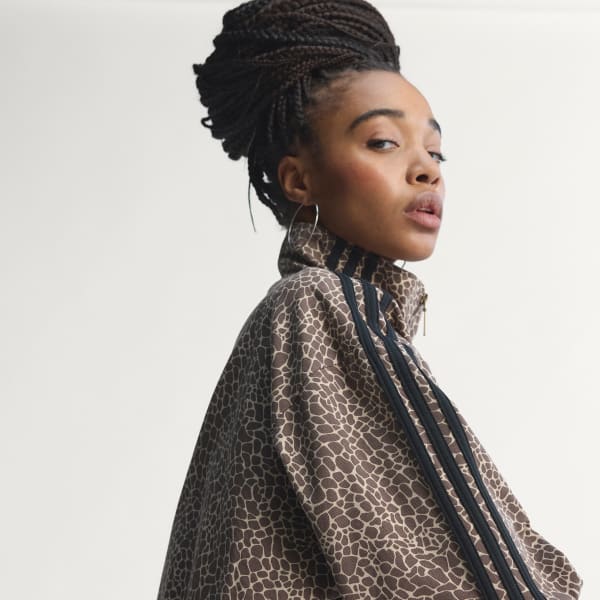 Marron VESTE EN DENIM OVERSIZE AOP FIREBIRD