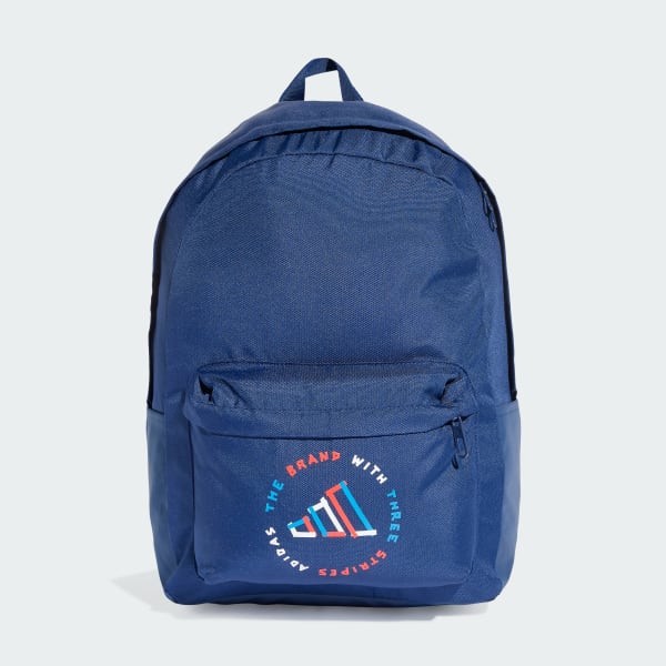 Blue Classic Print Backpack