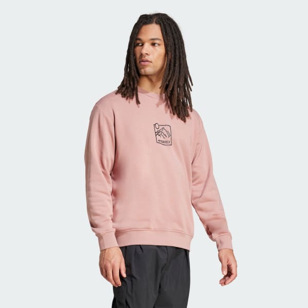 Rosado Polerón Terrex Estampado Cuello Redondo