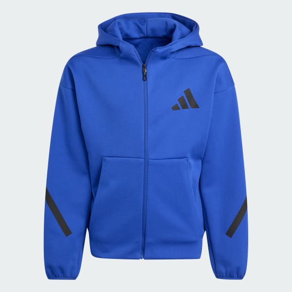 adidas Z.N.E. Full-Zip Hooded Track Jacket - Blue | Free Shipping