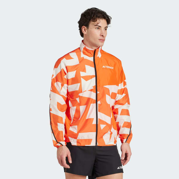 Orange Coupe-vent imprimé Terrex Multi