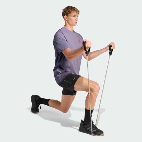 パープル Les Mills グローブ グラフィック Tシャツ