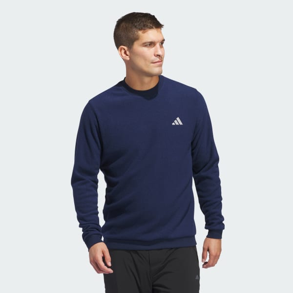 adidas Long Sleeve Crew Sweatshirt - Blue | Men's Golf | adidas US