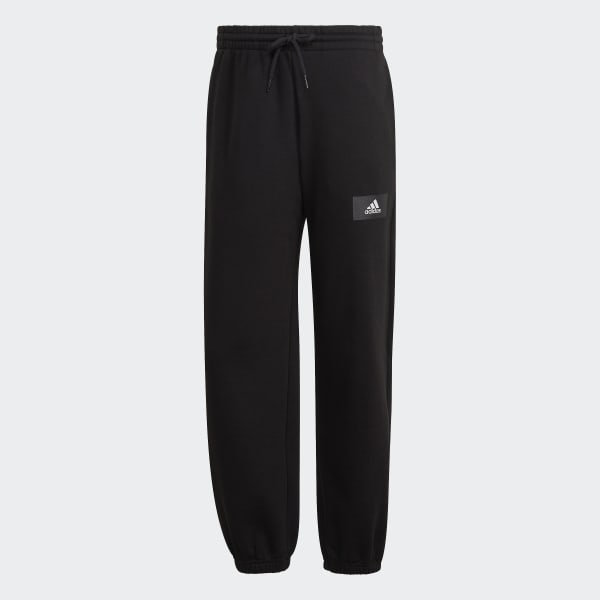 Preto Calças em Fleece de Algodão FeelVivid Essentials