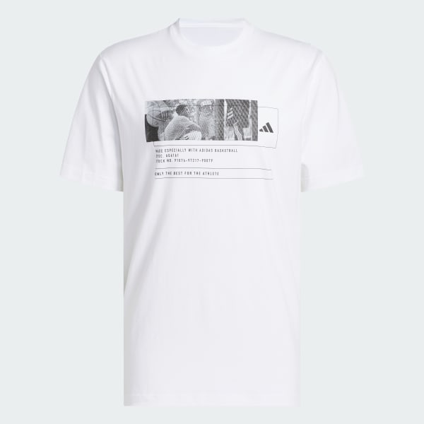 Wit adidas Basketball Graphic T-shirt