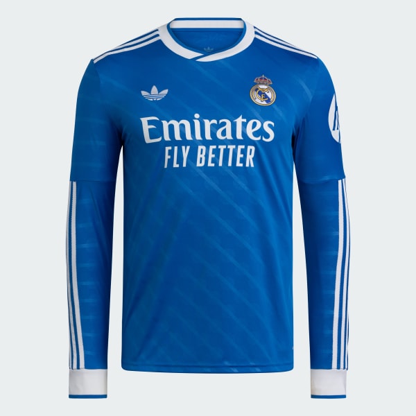 adidas Real Madrid 25/26 Third Jersey Long Sleeve - Blue | Free