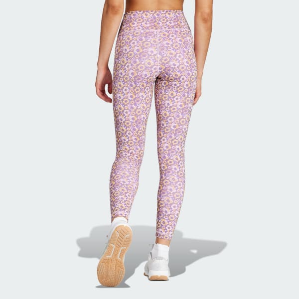 Purple adidas Train Essentials Printed Leggings