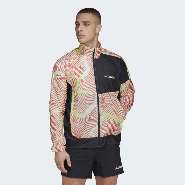 zelená Bunda Terrex Trail Running Printed Wind JMM04
