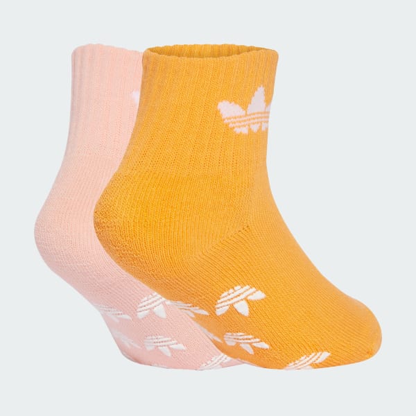 Pink Anti-Slip Socks 2 Pairs Kids