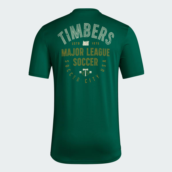 adidas Portland Timbers Short Sleeve PreGame Tee Green Free